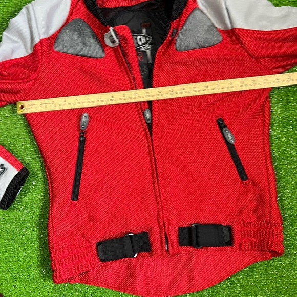 Cortech Tour Master GX Air Womens M 10-12 Red Riding Motorcycle Jacket Zip Up - Picture 6 of 8